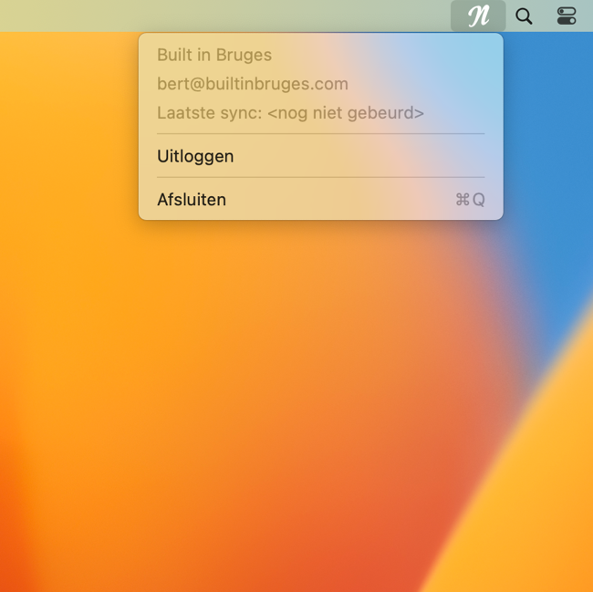 Num•Num macOS Synchronisatie status